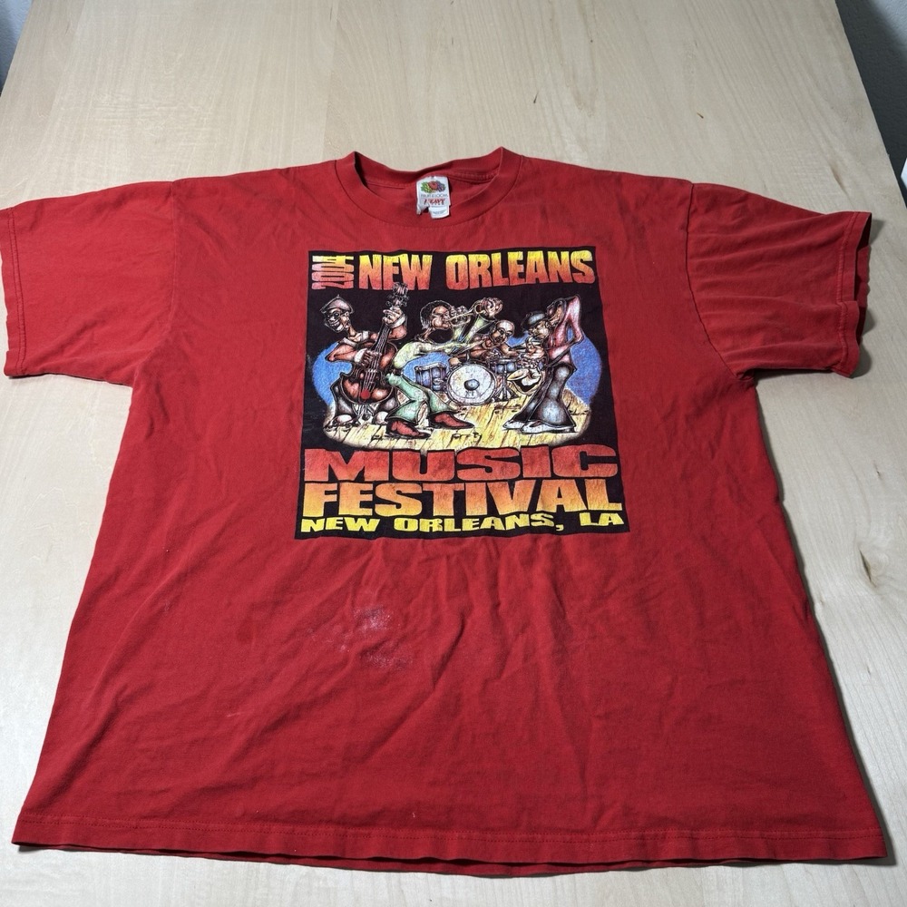 VTG Y2K NEW ORLEANS MUSIC FEST T SHIRT 2XL MARY J BLIGE PRINCE NEW‎ EDITION
